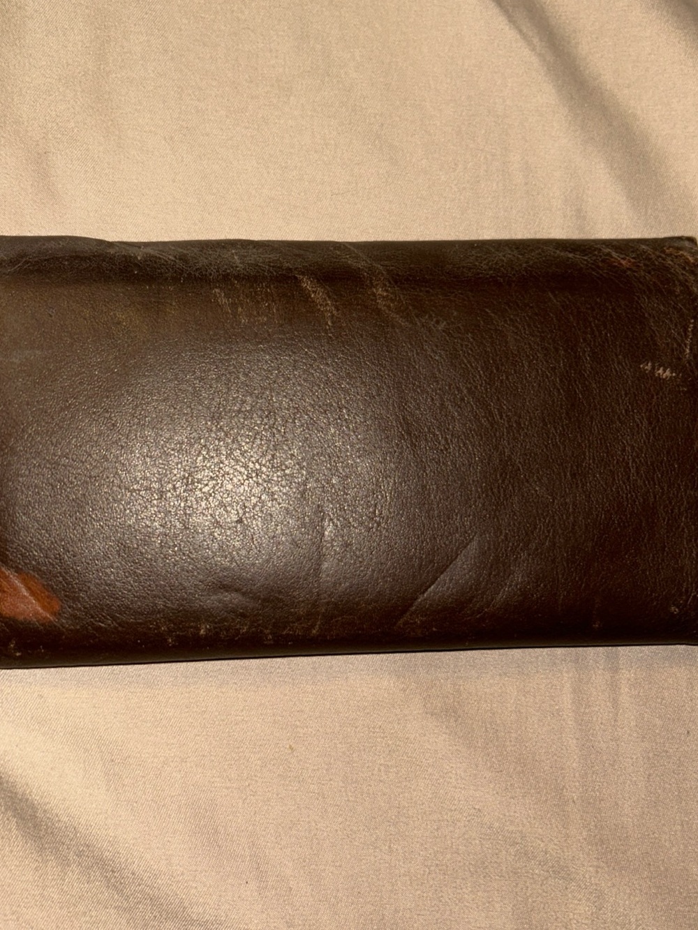 Heritage Brown Leather Checkbook Holder with Branded Lining VINTAGE 90s USA - Picture 7 of 11